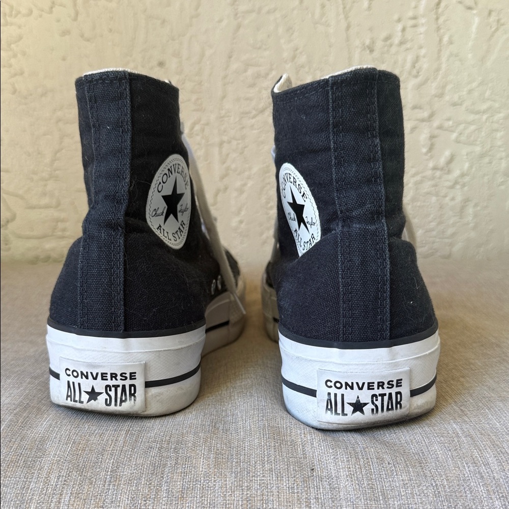 Converse Women's Black and White High-Top Sneakers - Picture 5 of 10